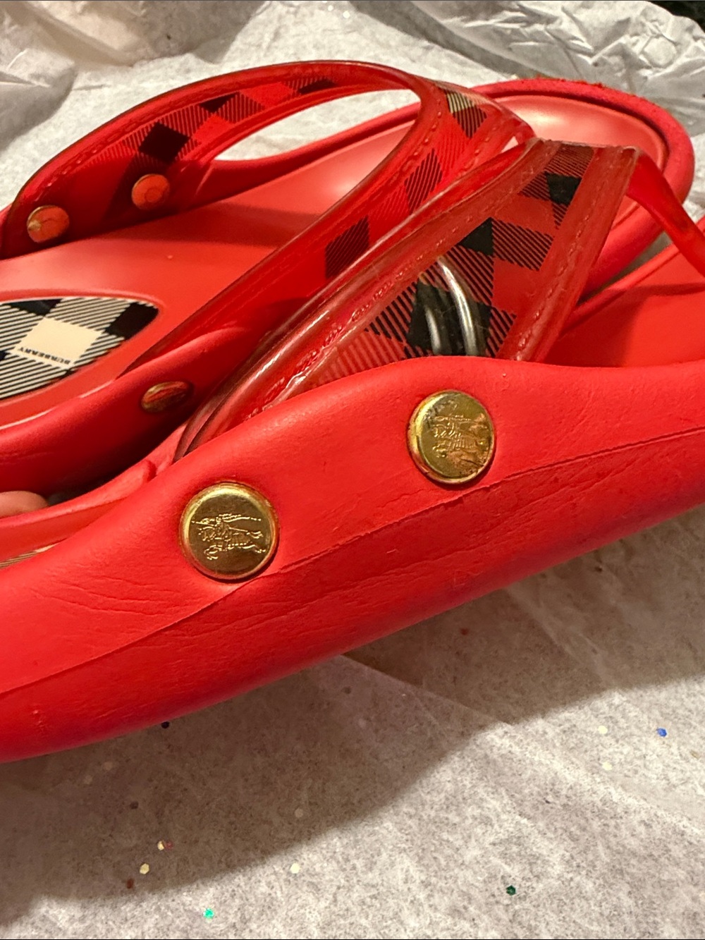 Burberry Woman Thong Flat Shoes Size 39 - Picture 11 of 12